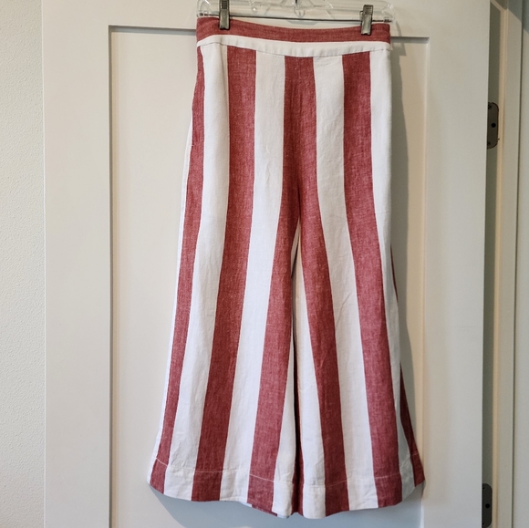 Madewell Size Small Huston Pull On Crop Pant with Bold Stripe - Picture 1 of 11